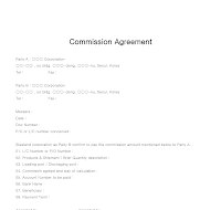 Commission Agreement Commission Agreement